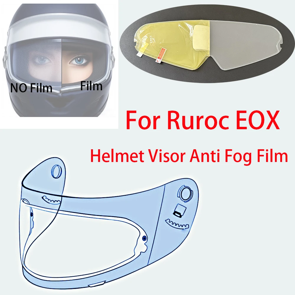 

Anti Fog Film For Ruroc EOX Motorcycle Helmet Accessories Fog Resistant Lens Sticker Shield Replacement