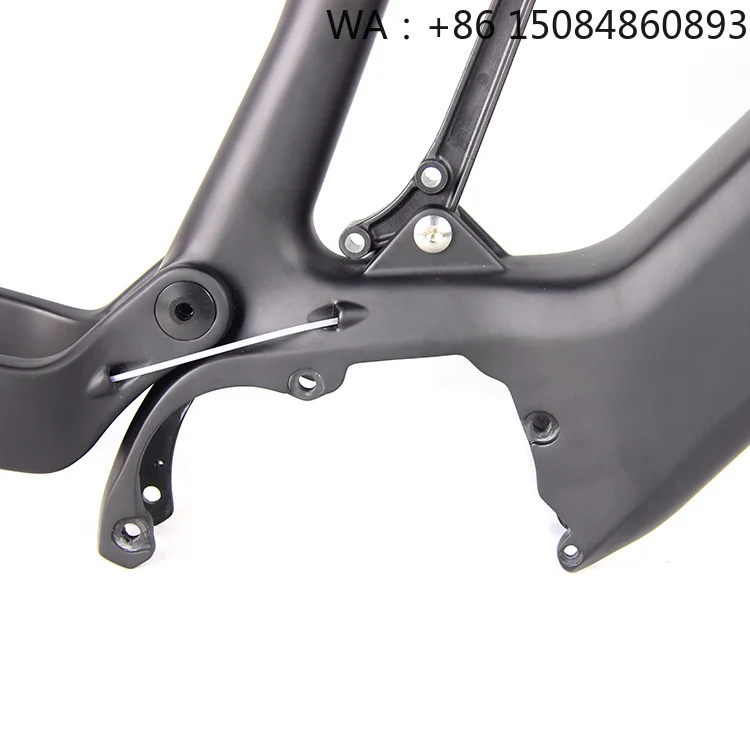 Cuadro de bicicleta eléctrica de montaña (EMTB) Enduro con motor central de 250w, material de fibra de carbono, estructura de suspensión completa, accesorios para neumáticos de bicicleta, ligero.