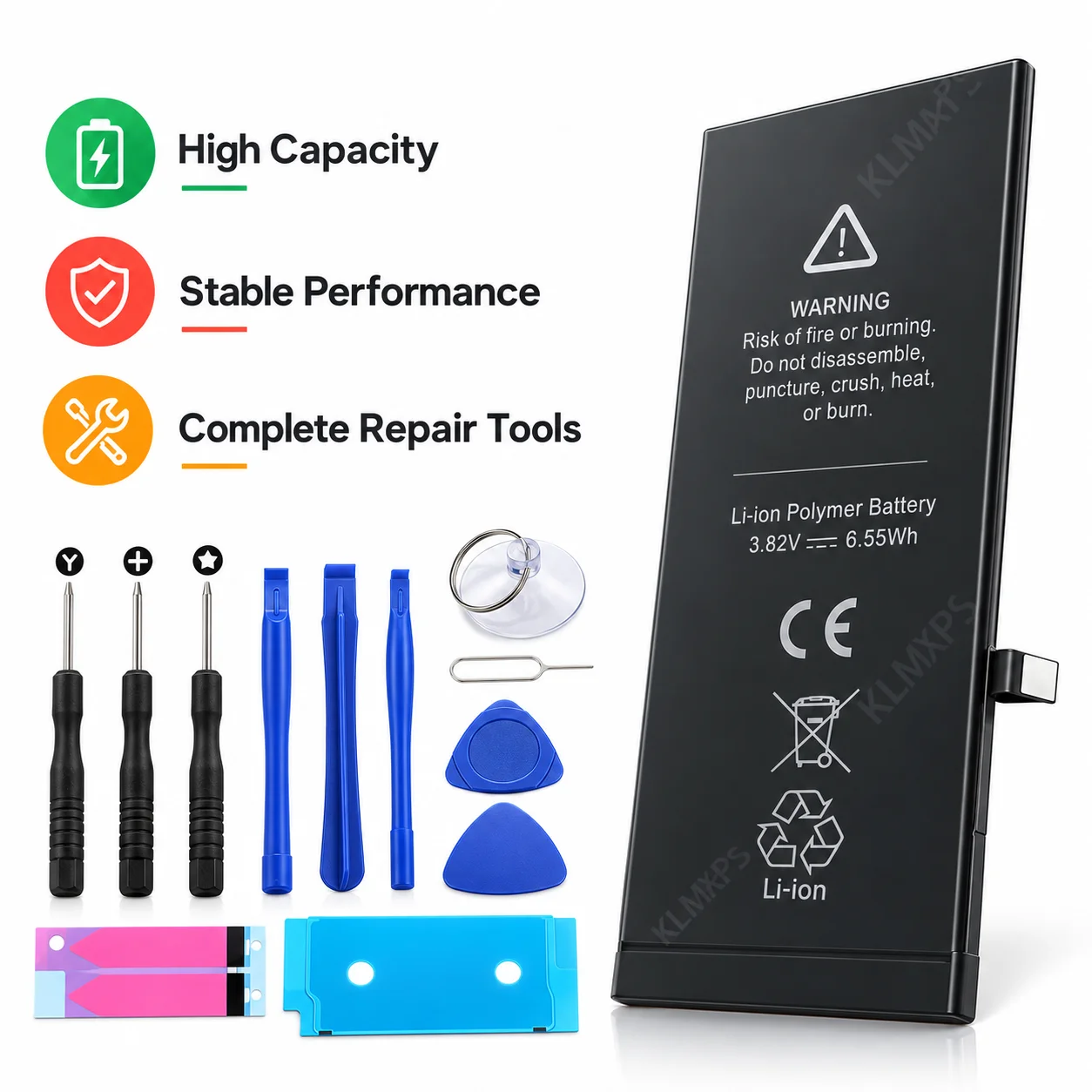 Replacement Battery For iPhone SE 2016 SE2 2020 SE3 2022 Li-ion Polymer Rechargeable Phone Battery Repair Kit With Tools Adhesiv