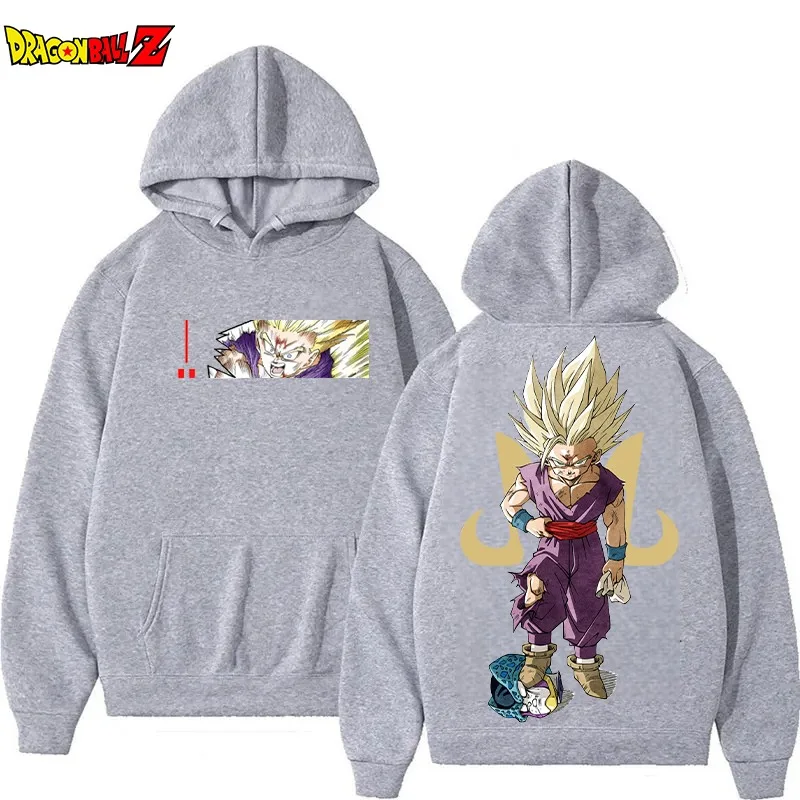 アニメ ドラゴンボール Z 超サイヤ人悟飯プリントパーカー、ファンや日常着に最適なカジュアルで快適なフード付きスウェットシャツ