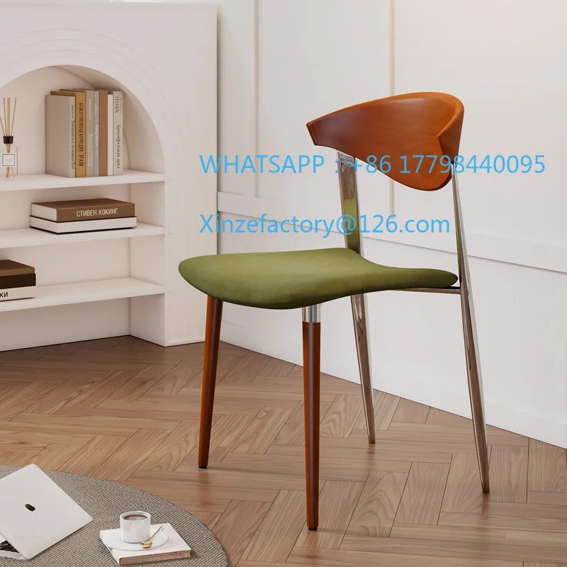 كرسي طعام من الخشب الصلب قابل للتخصيص في العصور الوسطى لغرفة المعيشة وطاولة طعام ومسند ظهر للمنزل