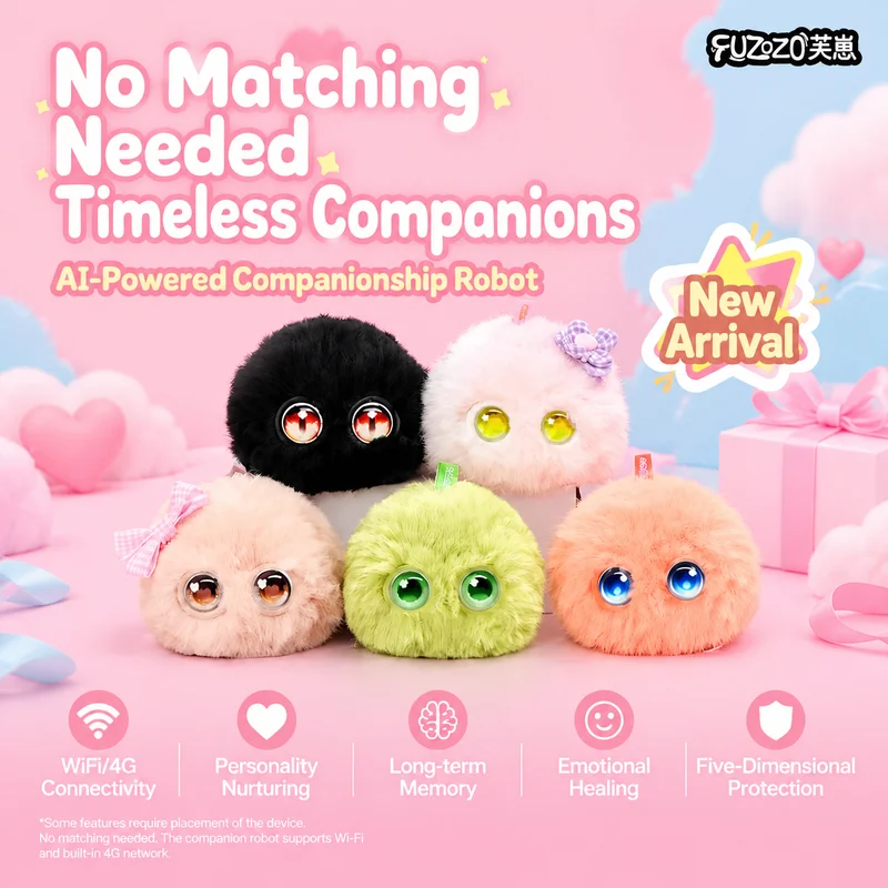 New Fuzozo AI Smart Robot Toy Emotional Companion Doll 2.4G Wifi 4G Network Interactive Desktop Companion For Adults Gift Toy