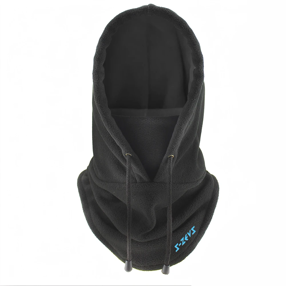 AliExpress NONE Unisex Winter Balaclava Knit Hood - Windproof Mask with Drawstring, Motorcycle Riding Headgea Warm Knitted Cap Cold Weather