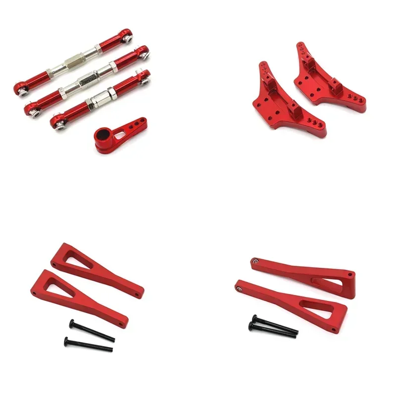 

WLtoys 104016 104018 104009 12401 12402-A 12403 12404 12409 RC Car parts Metal upgrade Shock mount Pull rod steering gear arm