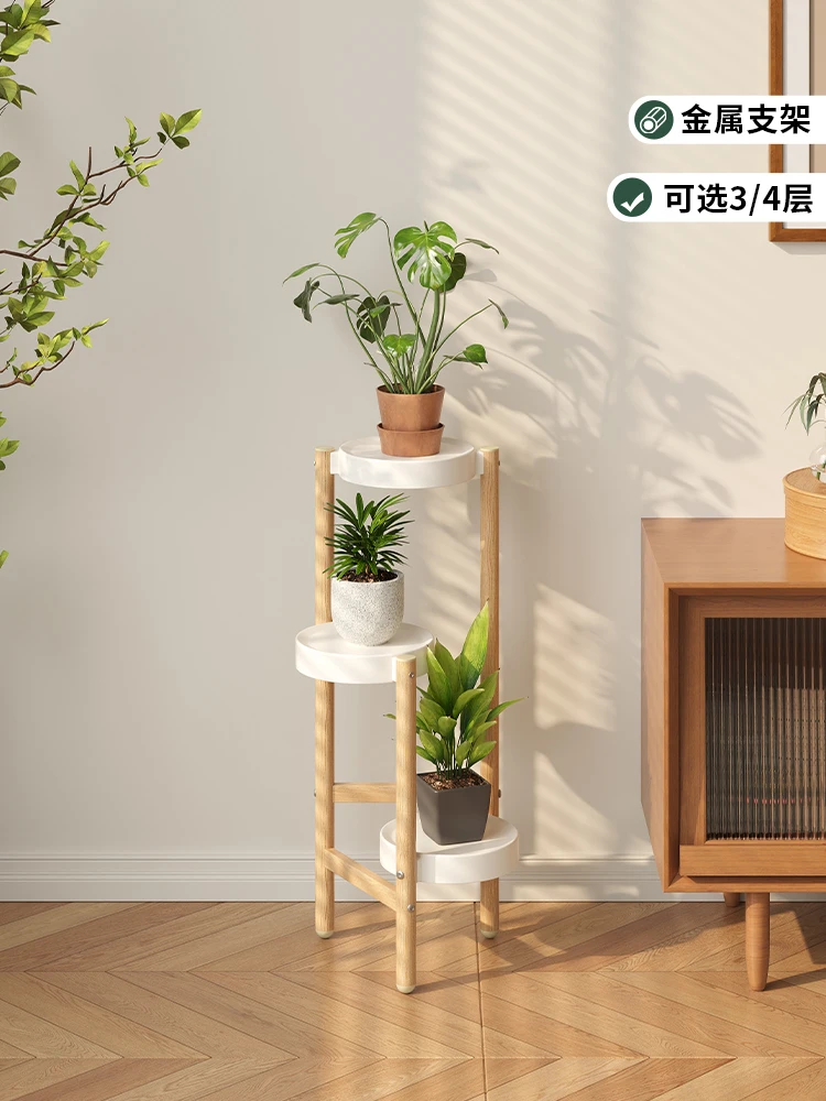 

Гостиная от пола до потолка, балкон, кованый цветочный горшок, домашняя многослойная подставка для цветов с зелеными растениями