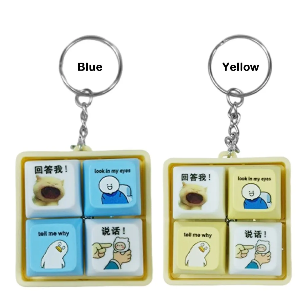 Tasten-Knopf, Antwort auf mich, Knopf-Anhänger, Spielzeug, bestehen Sie die Zeit, leuchtende Tastatur, Stressabbau, Schlüsselanhänger, Anhänger, entspannend