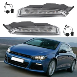 Car LED Daytime Running Light Daylight Driving Yellow Turn Signal lamp For Volkswagen VW Scirocco R 2010 - 2014 2015 2016