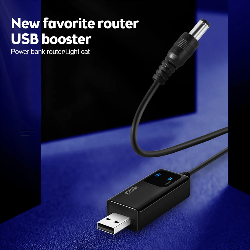 Da USB a DC 5.5/3. Spina da 5mm da 5V a 9V 12V USB Power Boost Line adattatore per cavo di alimentazione USB DC per connettore USB del cavo WIFI del