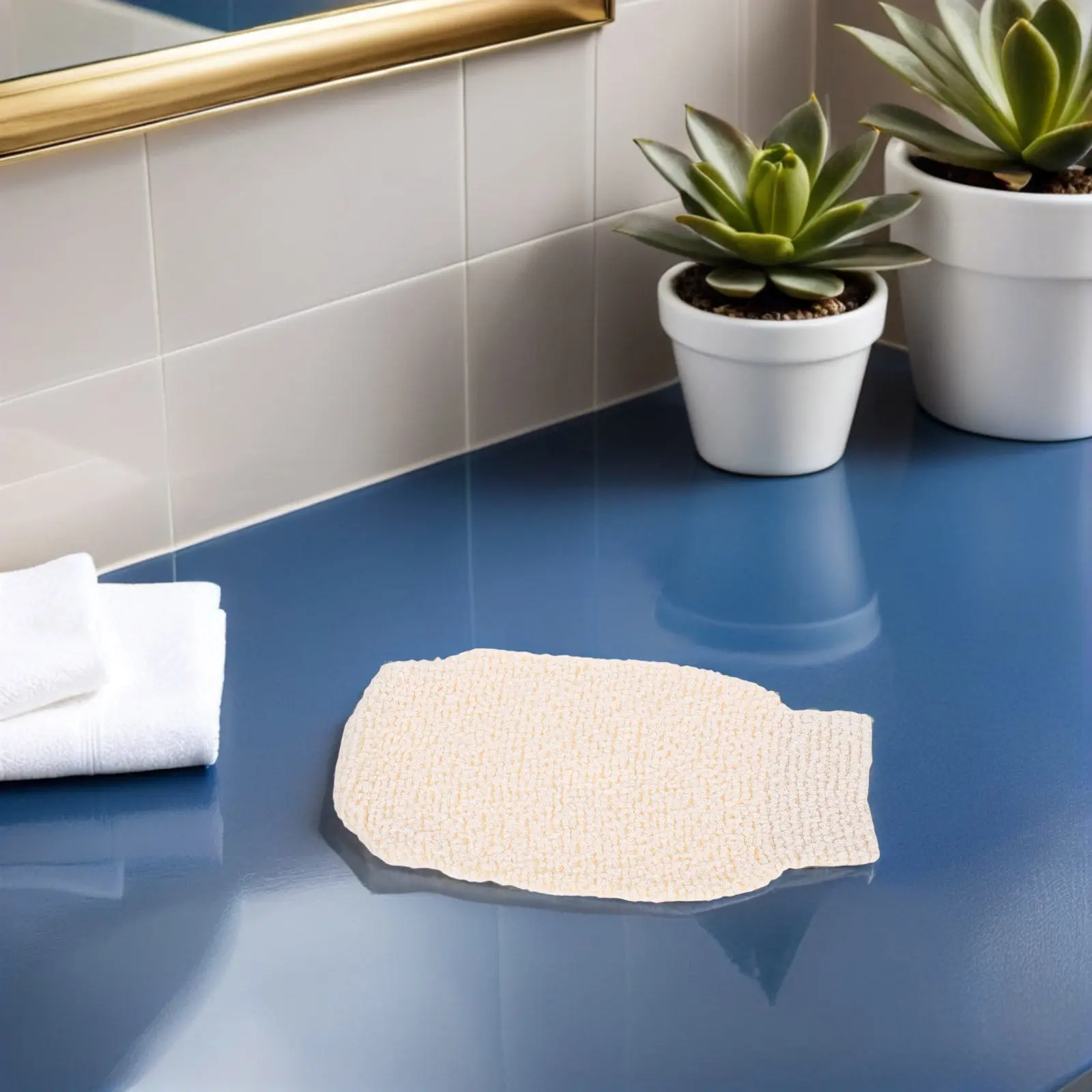 

2Pcs Premium Bamboo Bath Gloves Unisex Exfoliating Scrub Gloves for Full Body Use Legs Arms Chest Back Reusable Machine Washable