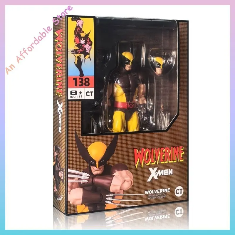 متوفر في المخزون Ct Toys Mafex 138 إصدار مانغا ولفيرين شخصية الحركة كو لوجان فستان المعركة البني مارفل موديل محمول باليد