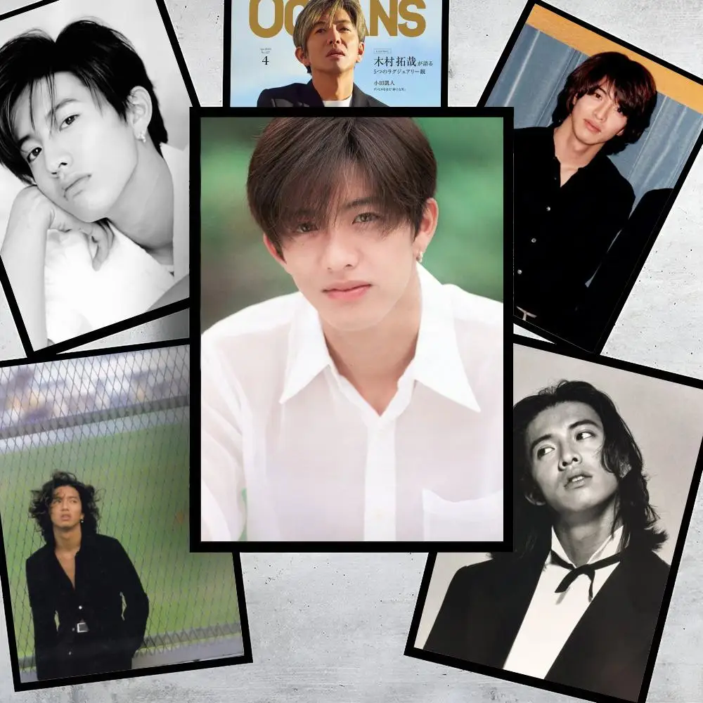 

K-Kimura T-Takuya Poster HD Art Stickers Self-Adhesive Painting Modern Home Decor for Bedroom Living Room Wall Decals Gift