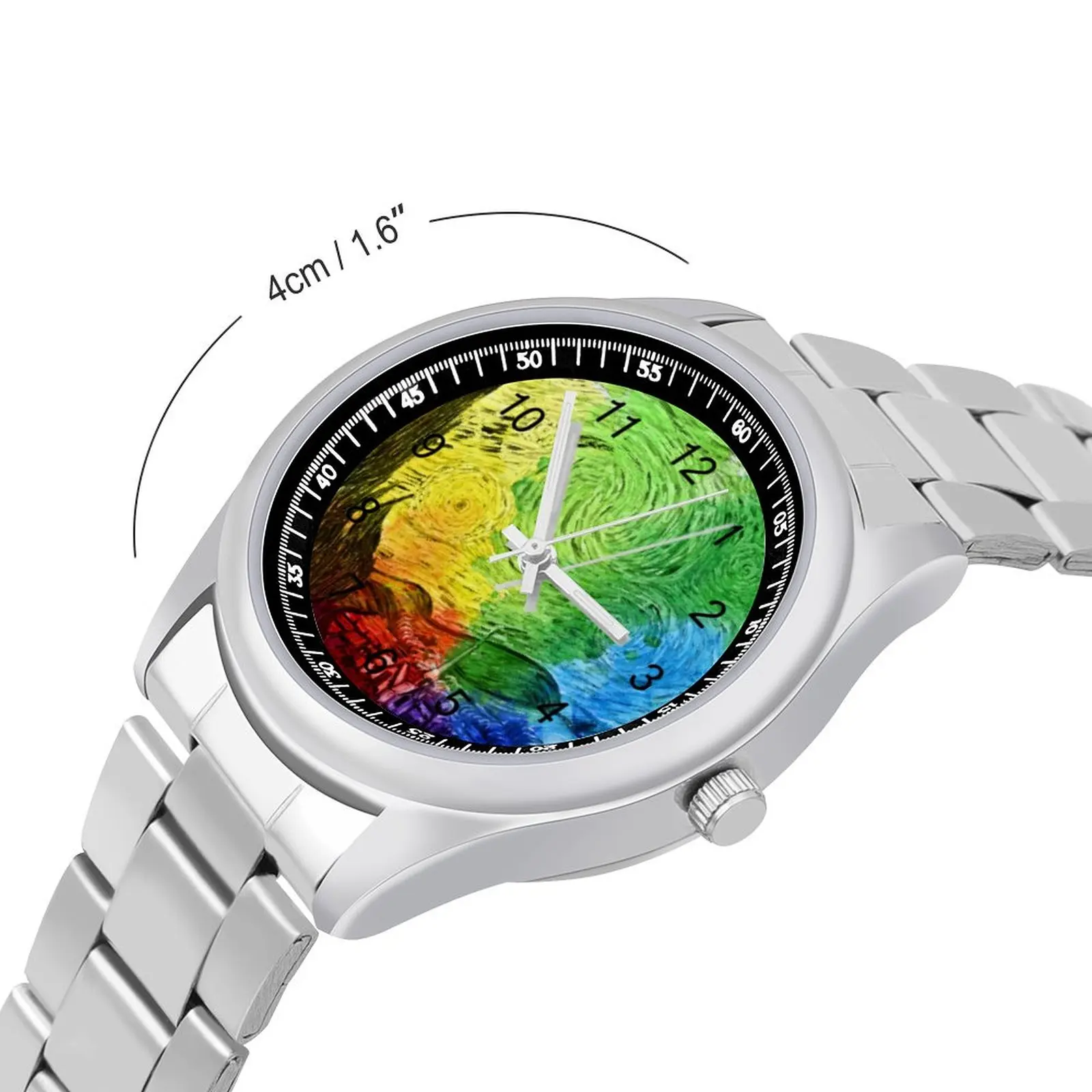 The Starry Night Quartz Watch Colorful Painting Art Stylish Boys Wrist Watches Photo Stainless Gym Wholesale Wristwatch