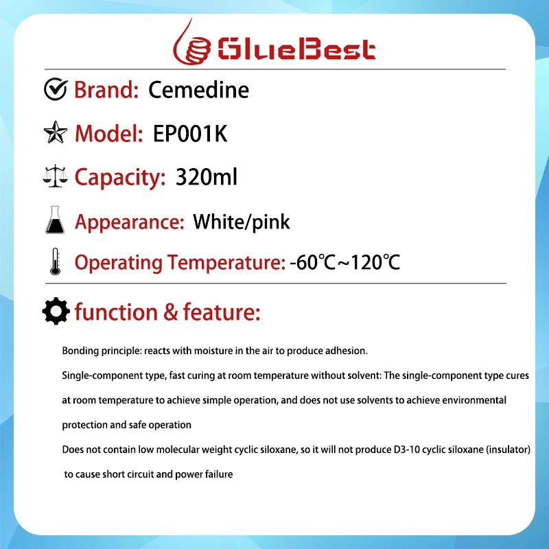 Cemedine EP001K AB Epoxy Resin Adhesive Strong Curing Agent for Glass Fiber Reinforced Plastic Bonding EP-001K Original Product