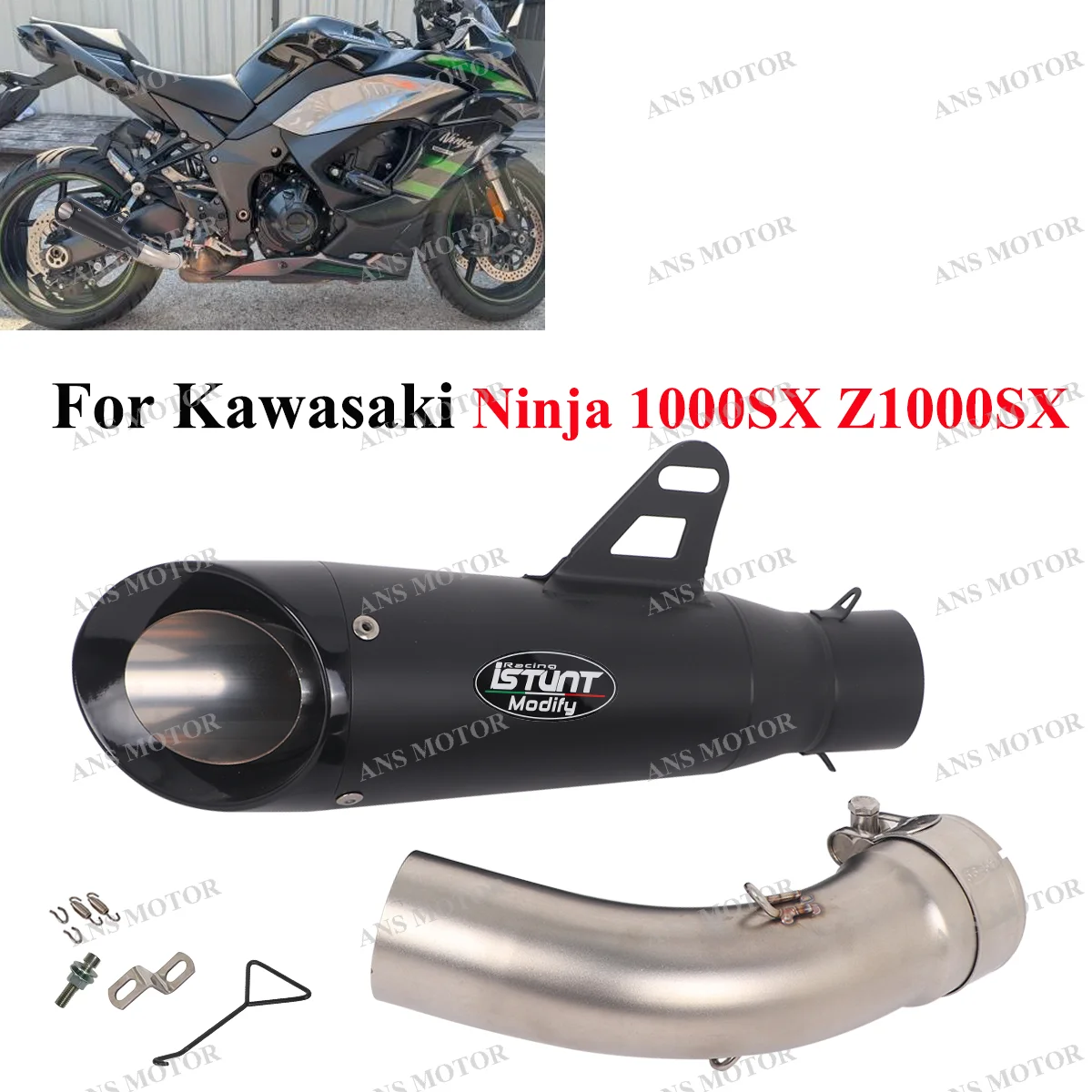 

Для Kawasaki Ninja 1000SX Z1000SX 2021-2025 мотоциклетный глушитель Escape System 1000SX выхлопная труба без шнуровки
