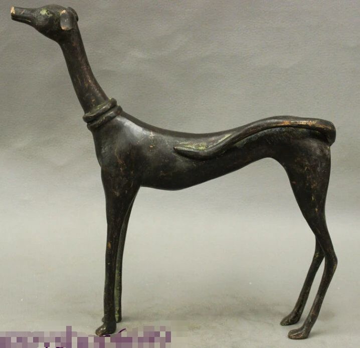 

9 "Pintu Wali Cina Patung-patung Patung Anjing Greyhound Hewan Zodiak Perunggu Tua