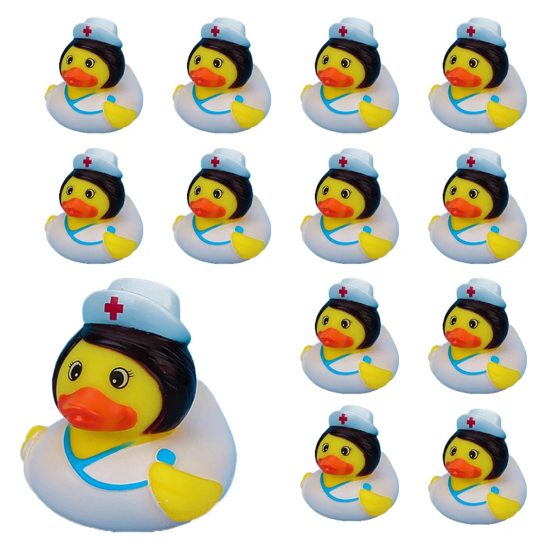 Canards en caoutchouc professionnels de 2 pouces, 24/48 pièces, jouet de bain en caoutchouc Cool pour cadeaux de fête d'anniversaire, jouets de piscine BeacH
