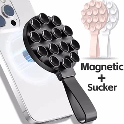 Universal Silicone Phone Holder Stand Magnetic Suction Cup Phone Mount Hands-Free Mirror Shower Cellphone Stands for MagSafe