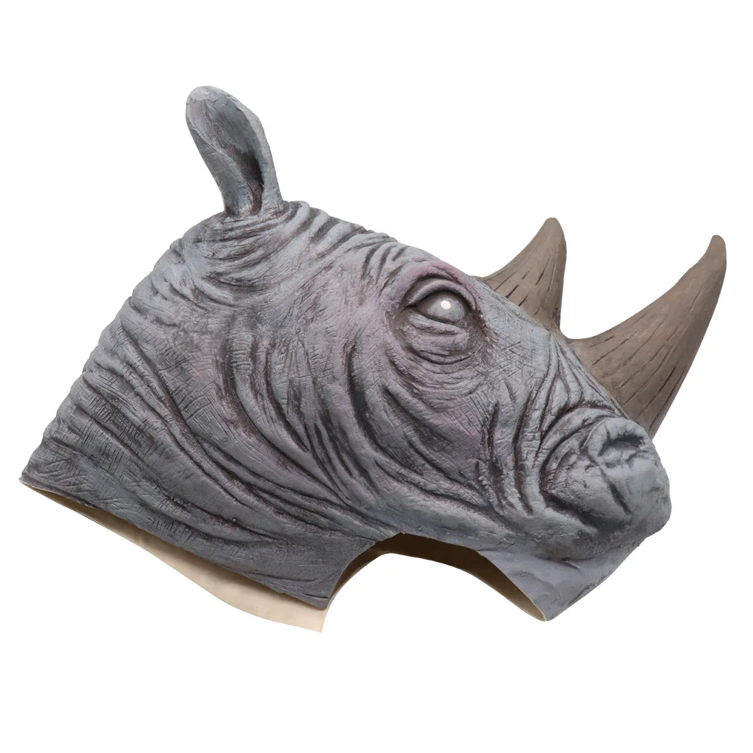 Halloween Nashorn-Kopfmaske, Scherz-Tiermasken für Halloween-Karneval-Kostümpartys – Detail 5