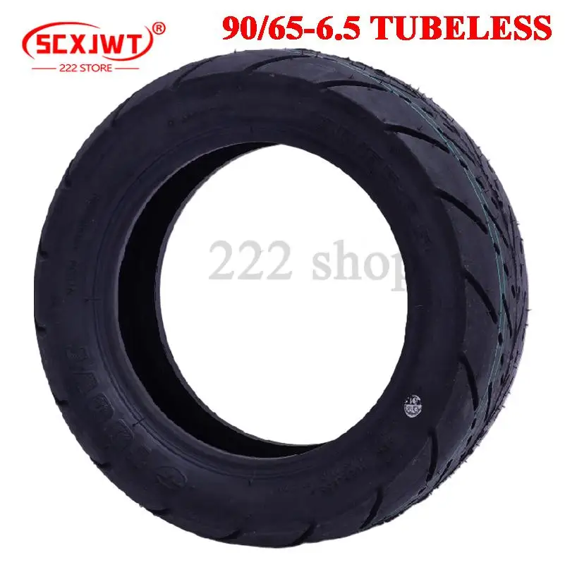 

Wear resistant and anti slip 90/65-6.5 vacuum tubeless tire for scooter tire replacement, enhanced grip and durability