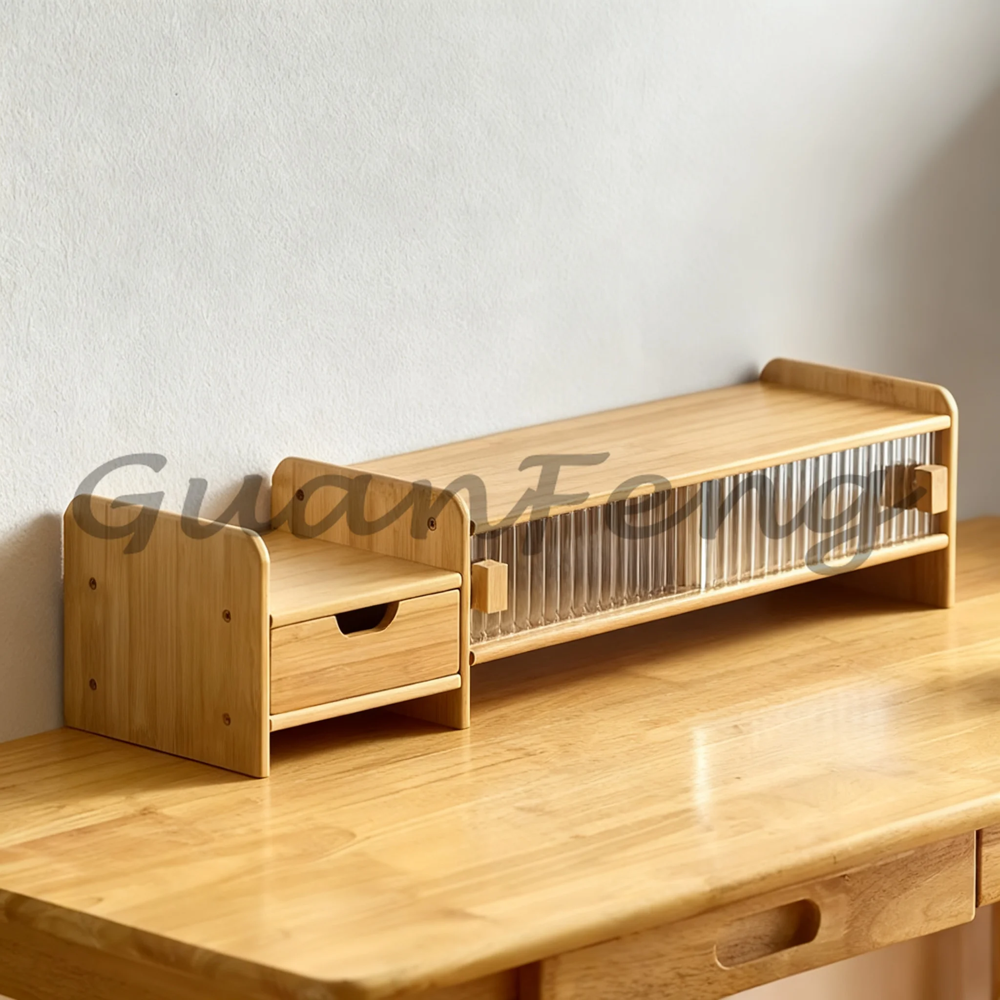 Adjustable Multi-Level   Riser with Drawers Space-Saving  Display Stand Desk Organizer