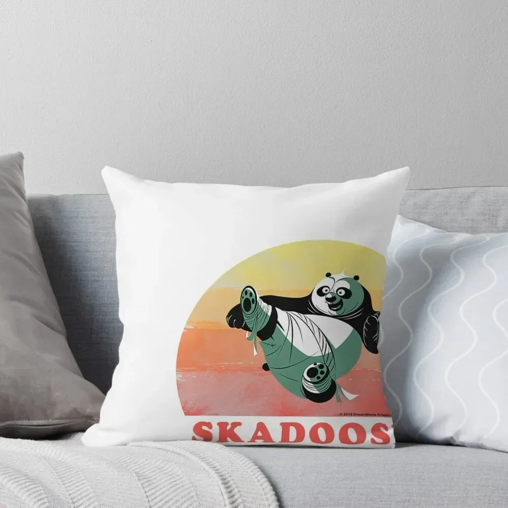 

Kung Fu Bear Skadoosh Retro Circle Portrait Throw Pillow New year Pillow Decor Custom Cushion pillow