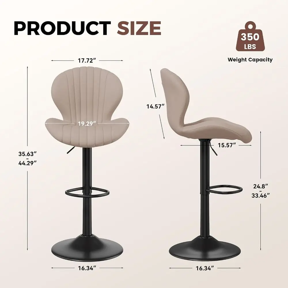 Bar Stools Set o 3, ern Swivel Bar Stool, Adjustable abric Upholstered Bar Chairs, Counter Height Barstools with High Backrest o