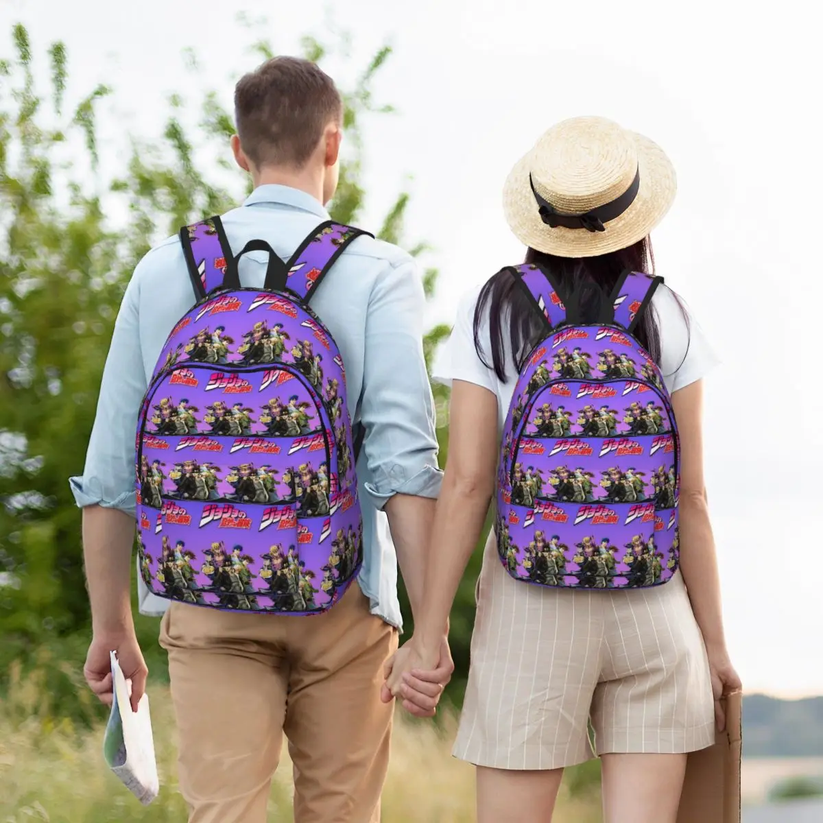 

Jojo Bizarre Adventure Anime Cartoon Student Backpack School Bag Hiking Travel Daypack for Men Women Bookbag Shoulder Bags