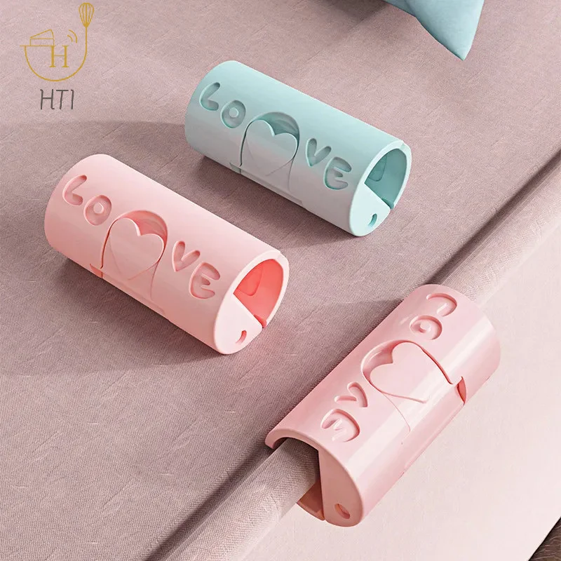 6PCS Mattress Holder Quilt Bedspread Pin Clip Plastic Non-slip Clip Bed Sheet Clip Button Bed Sheet Household Towel Clothes Peg