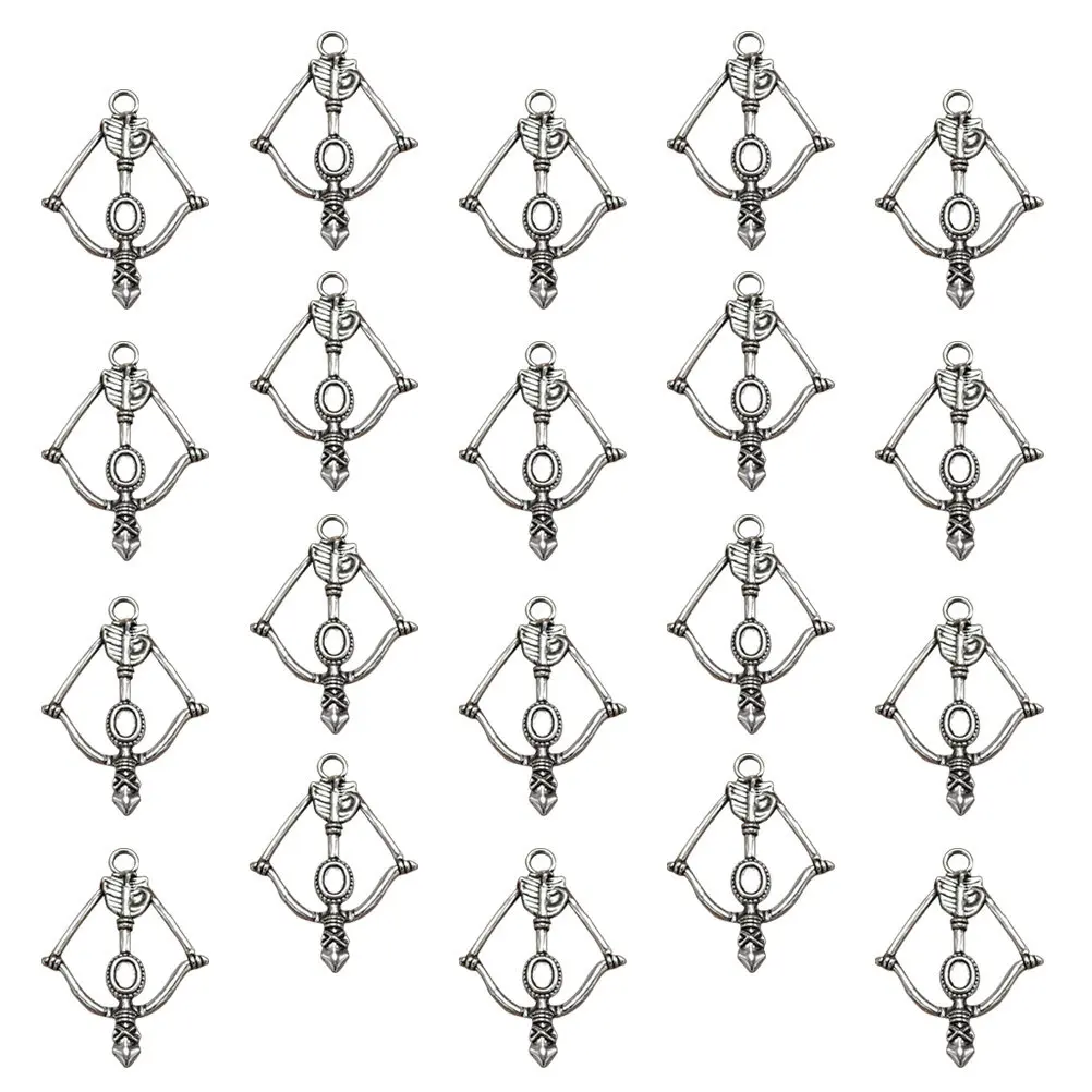 20Pcs Alloy Bow Arrow Charm Pendants DIY Jewelry Making Set Perfect for Necklace Bracelet Dangle Scrapbooking Keyring Anklet view 5