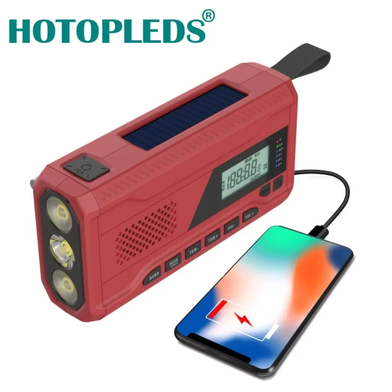 

Portable DAB+Digital Rechargable FM Radio with Flashlight BT Speaker Solar Radio Emergency Weather Radio for Camping Storm