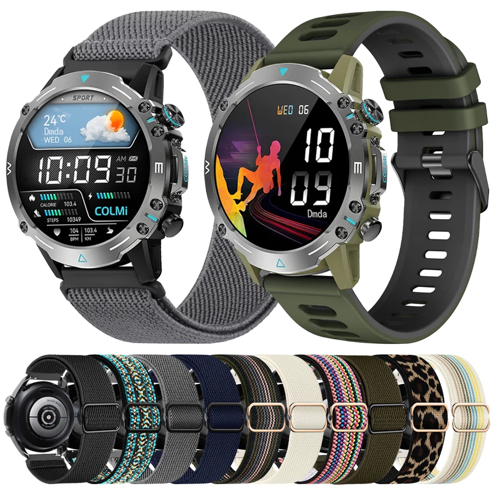 Correa de nailon con bucle de 20/22mm para reloj inteligente COLMi C81 C80 C60 C61 para COLMI P73 P71 M42 M41 I30 I31 P8 Pro, pulsera de repuesto