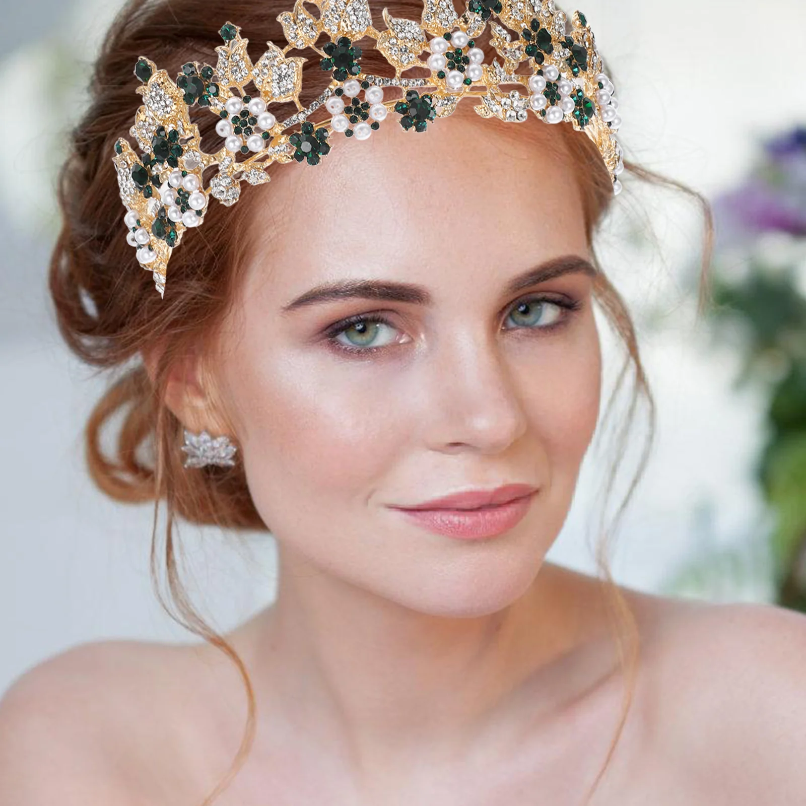 

Bridal Crown Headband Rhinestone Tiara Headdress Wedding Party Decoration Elegant Wedding Headpiece for Bride Birthday Crowns