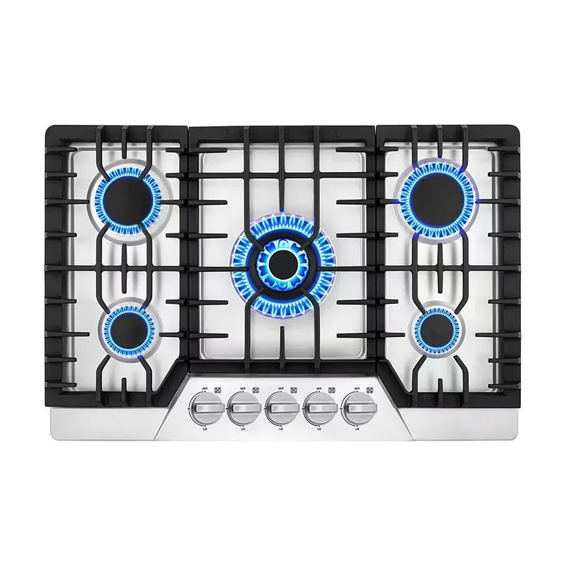 Cross-Border Selection 5-Burner Gas Stove Energy Saving Piezoelectric Ceramic Ignition Stainless Steel Multi-Cooker Global