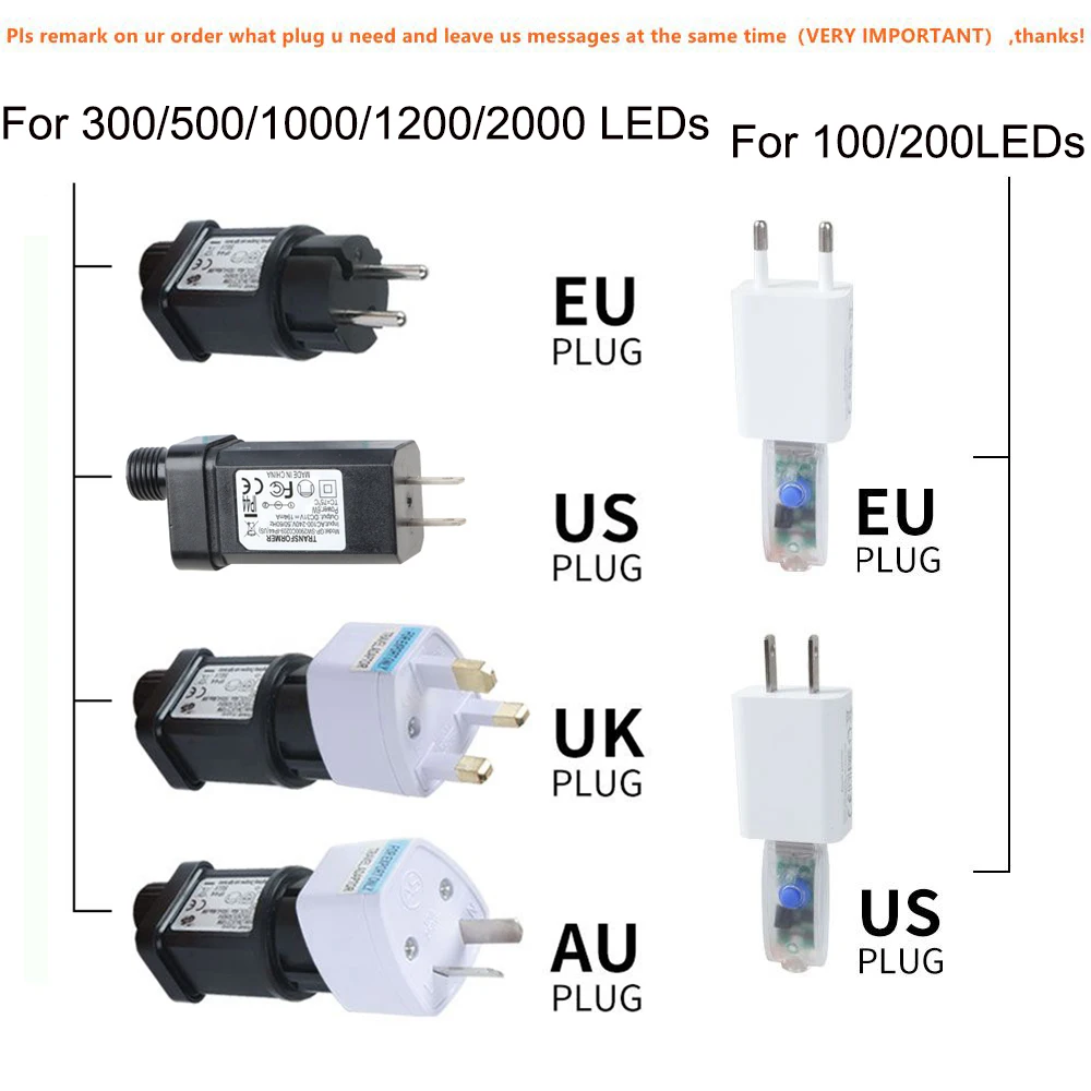 10 متر-200 متر LED سلسلة الجنية أضواء الأسلاك الخضراء في الهواء الطلق أضواء شجرة عيد الميلاد جارلاند للعام الجديد شارع المنزل ديكور حفلات الزواج #4