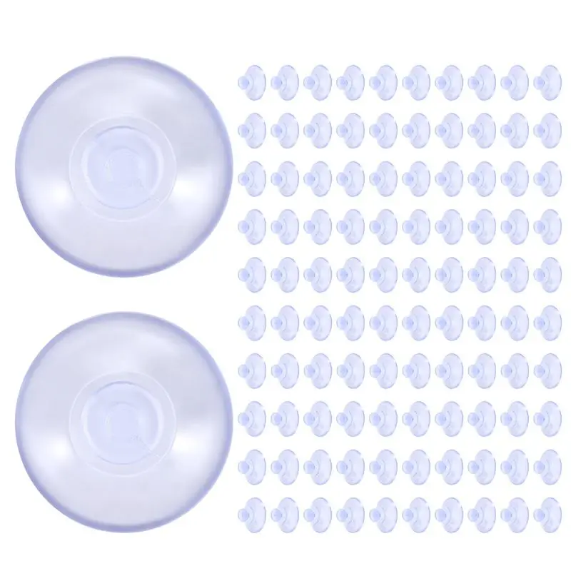 

Прозрачные присоски ABUH-100Pcs, пластиковые присоски без крючков для улицы, кухни, ванной, окон, 20 мм