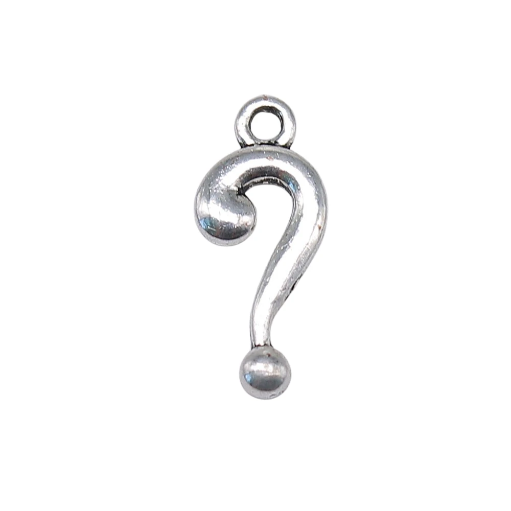 WYSIWYG 20pcs 18x8mm Question Mark Charm Pendants For Jewelry Making Question Mark Pendants Charm Question Mark