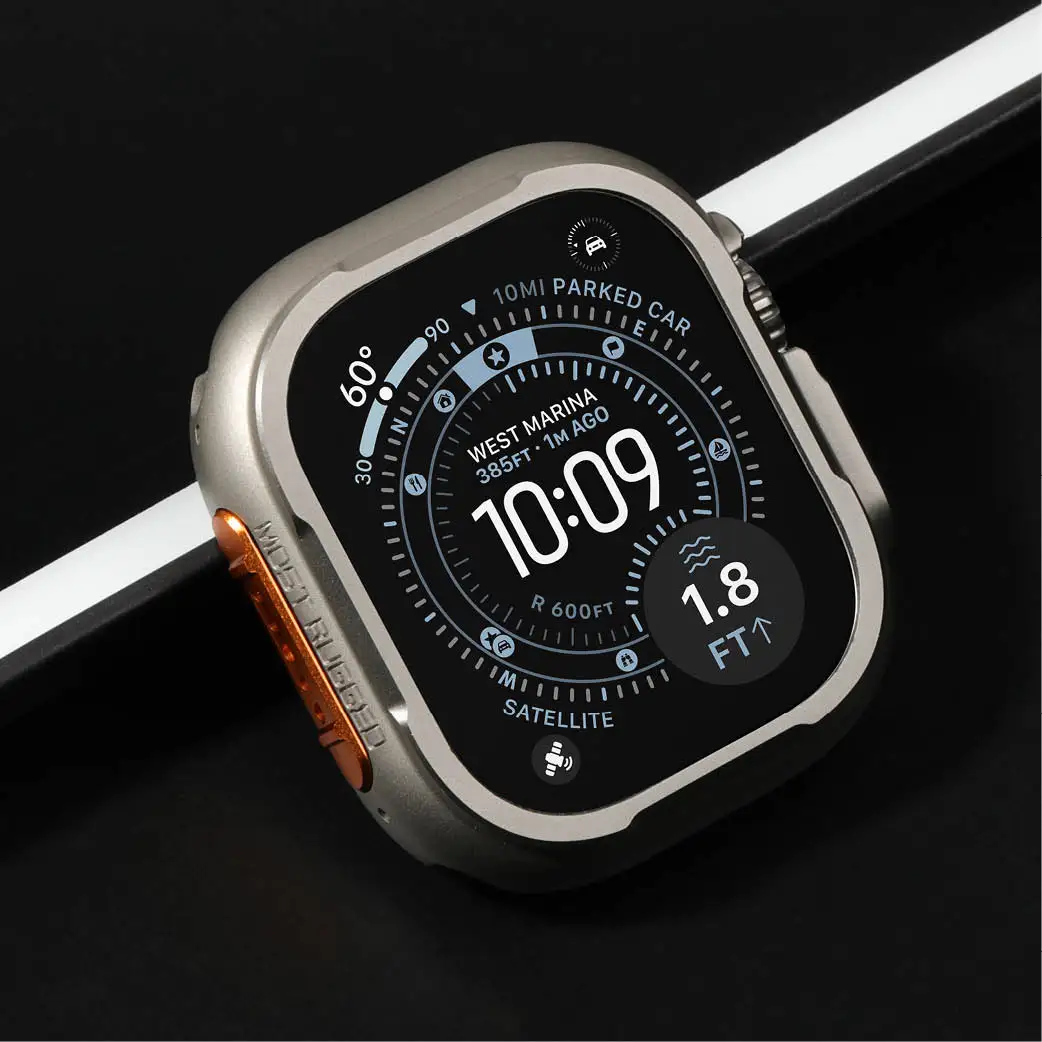 Metal Case for Apple Watch 46mm 45mm 44mm Bumper Protector Cover for iWatch Series 11 10 9 8 7 6 5 4 SE,Change To Ultra