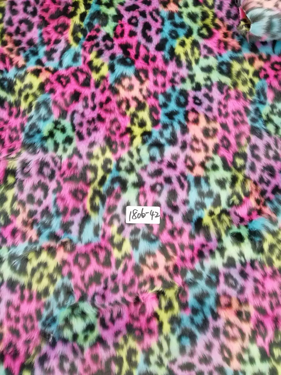 Multi-color jacquard leopard print rabbit fur,Clothing and shoes materials,Photography background cloth