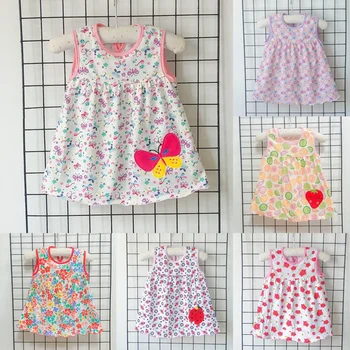 Baby Kleid Sommer Baumwolle Kinder Kleidung Kinder Kleidung Prinzessin Kleid 0-1Y Baby Kleid Mädchen 1-2Y Top Gestickte Prinzessin Kleid
