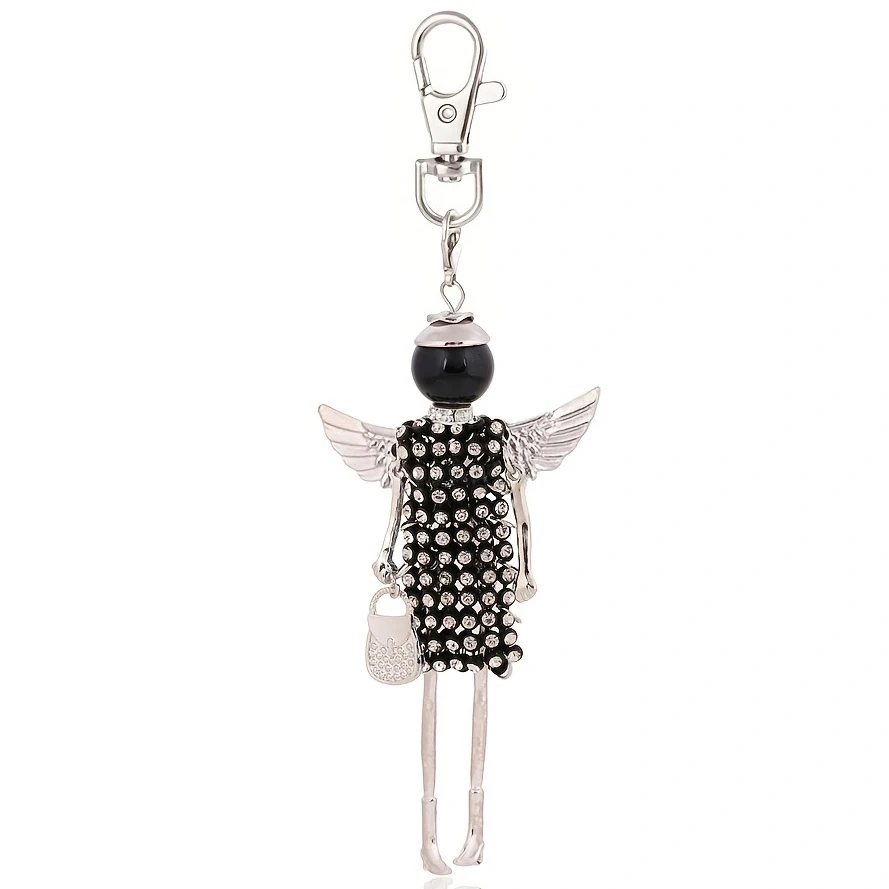 Keychains Cute Doll Car Bag Pendant For Women Handmade Wing Angel  Key Chain Gift Christmas Jewelry Wholesale