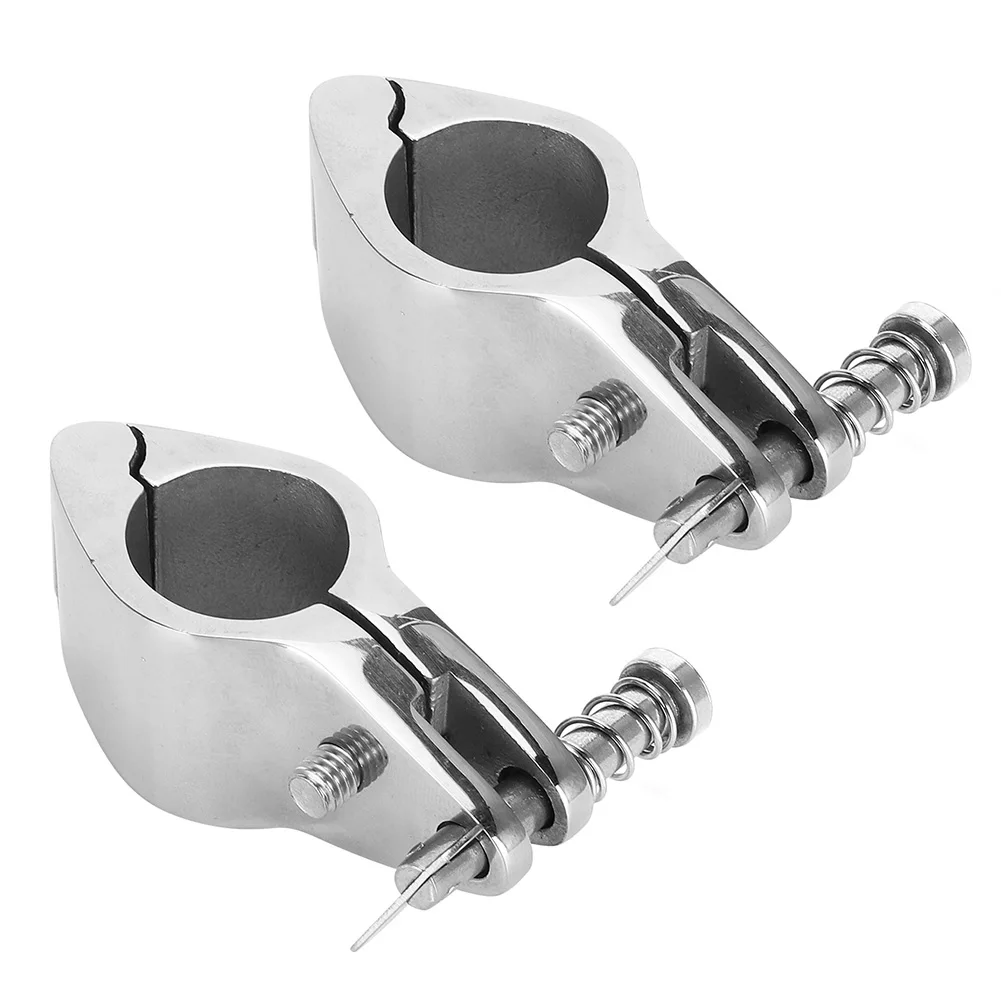 2pcs Steel Boat Hinged Upper Jaw Slide Marine Hardware Fittings Tip Style