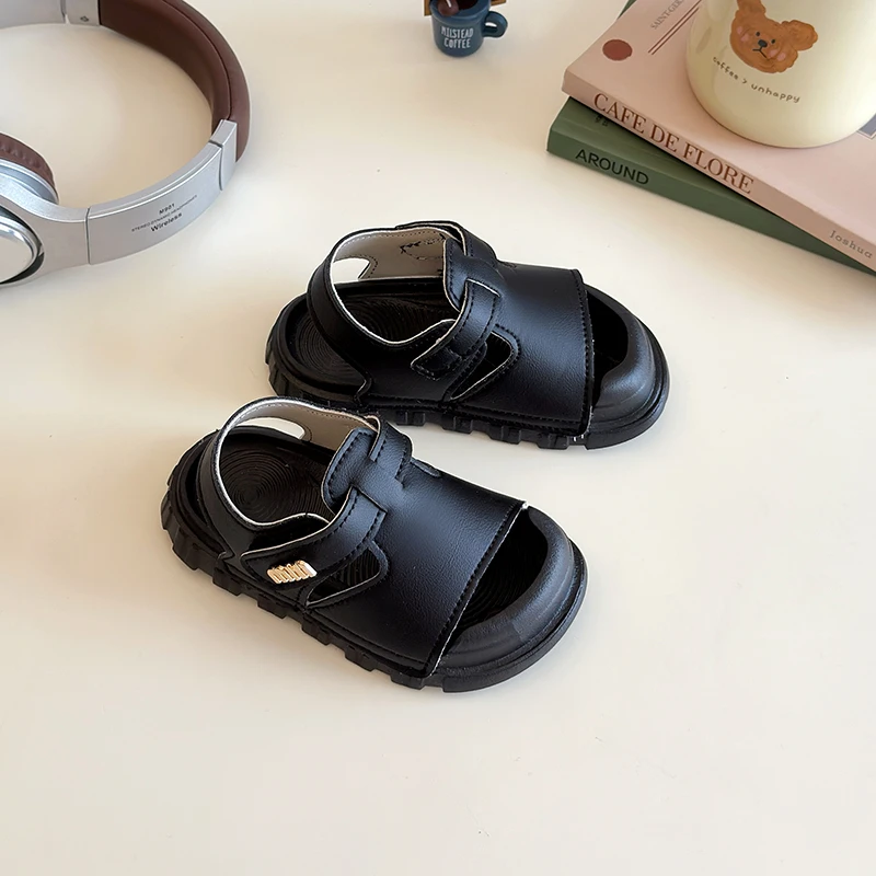 Children Sandals Fashion Boys New Summer Middle and Small Children Sandals Soft Sole Baby Anti Slip Open Toe Beach Girls Shoes