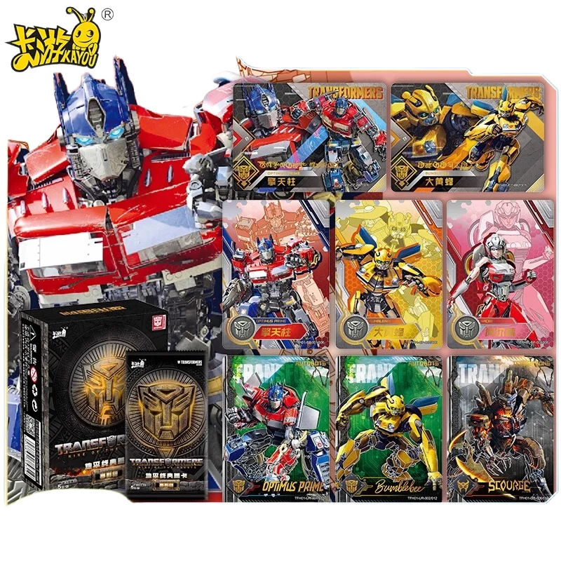 

Kayou Transformers Xiangying Booster Pack с картой Optimus Prime CE, официальная лицензированная коллекция коллекционных карточек аниме, подарок для мальчика