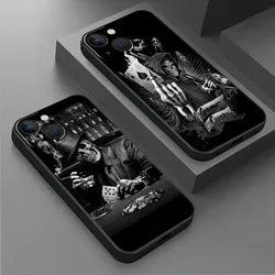 Black Skull Phone Case For iPhone 16 e 15 14 13 12 11 Pro Max Mini Plus X XR XS SE 2020 2022 Grim Reaper Skeleton
