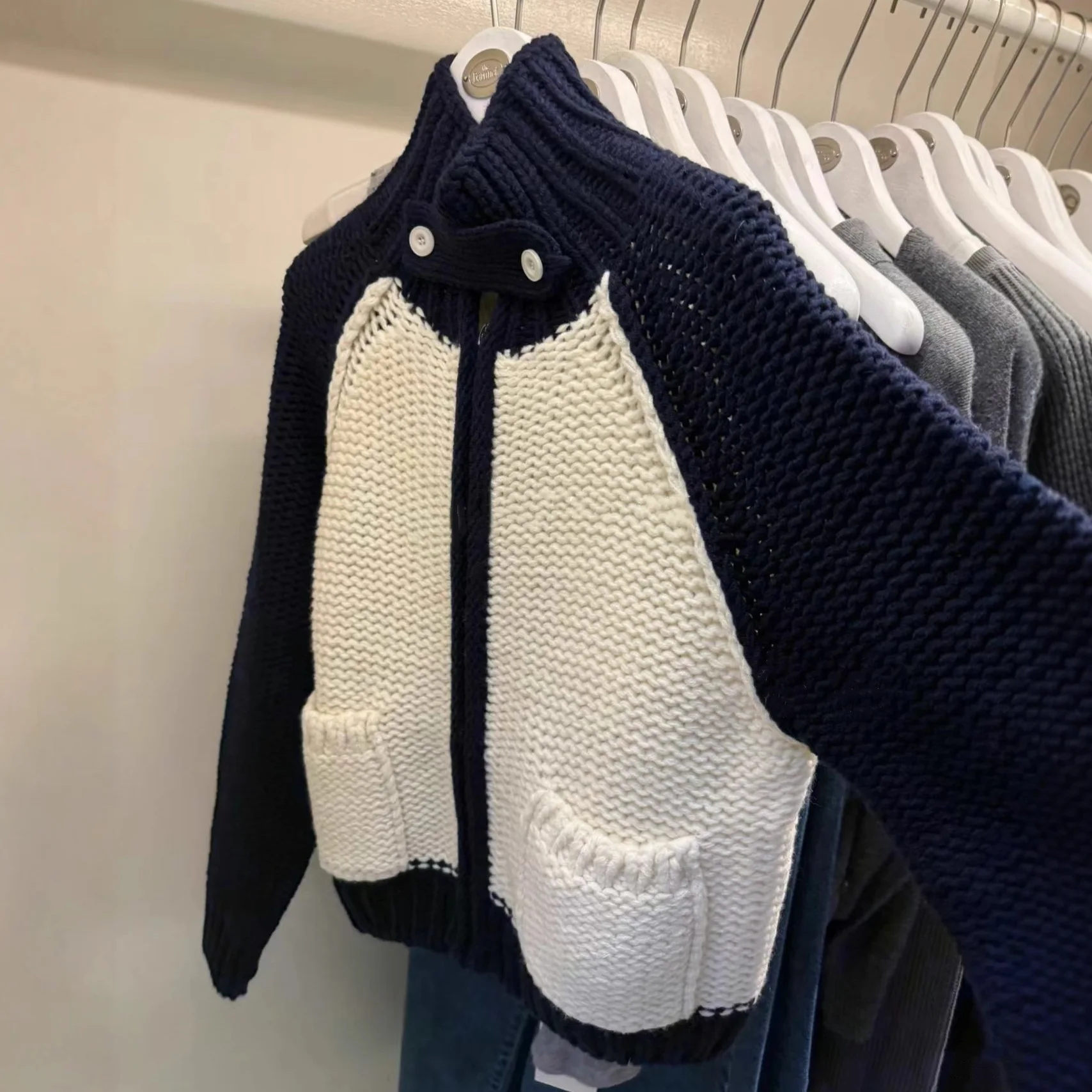 

Y2k Knitted Cardigan Sweaters Women Jumpers Zipper Button Pocket Turtleneck Long Sleeve Loose Fit Casual 2025 Autumn Winter