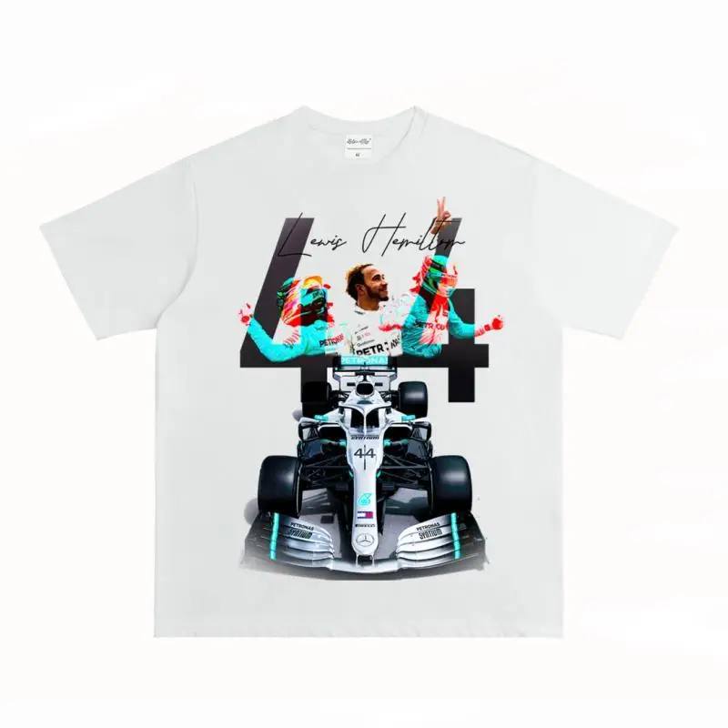 

Lewis Hamilton F1 Formula Racing Small Neckline High Street Trend Short Sleeve T-Shirt