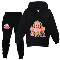 Diana and Roma Costume Kids Pullover Sweatshirts+Pants 2pcs Sets Boys Cartoon Tracksuit Children Clothing Girls Outfits