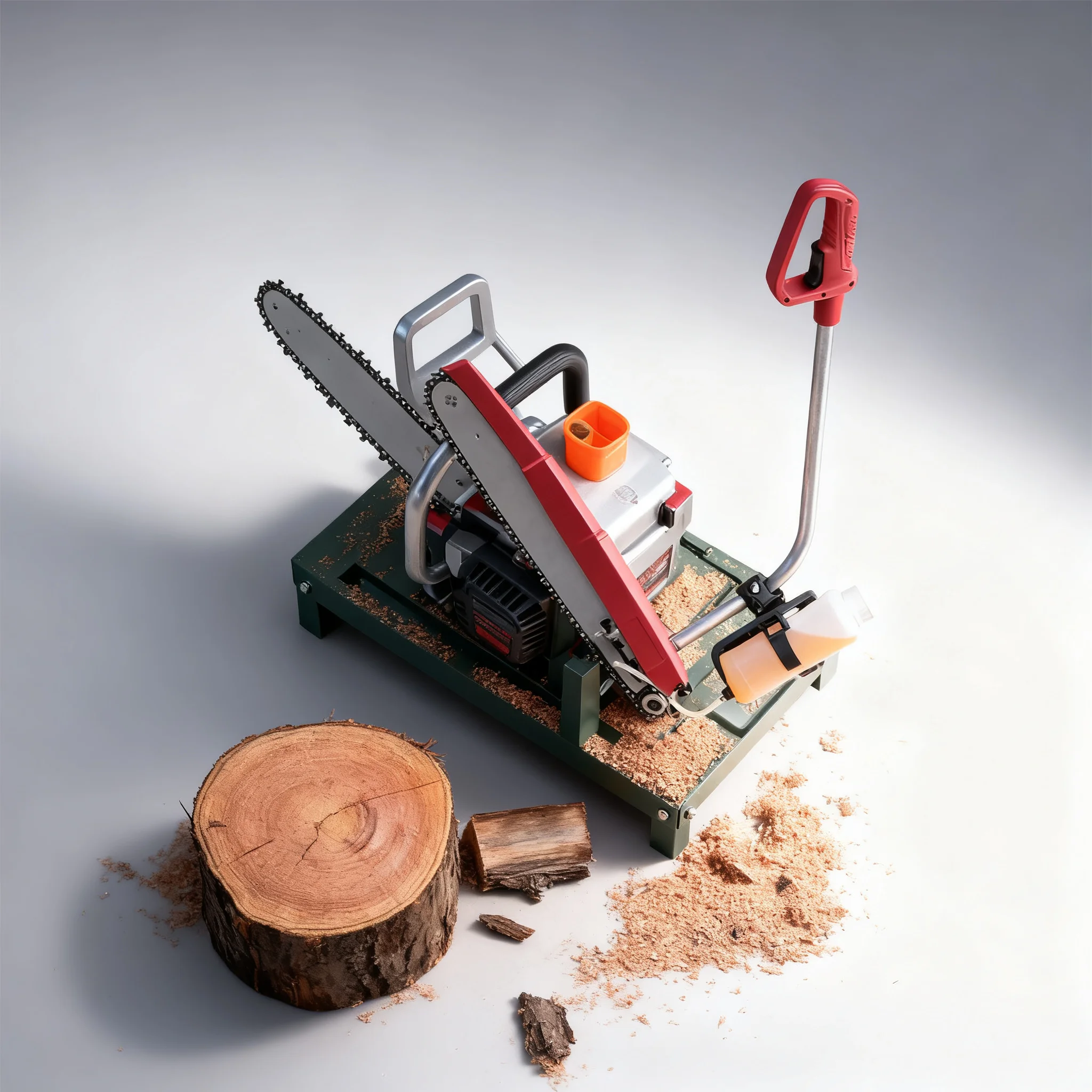 Electric Log Saw Firewood Splitter 220V 2850W, High Power Rural Household Wood Log Cutting Machine