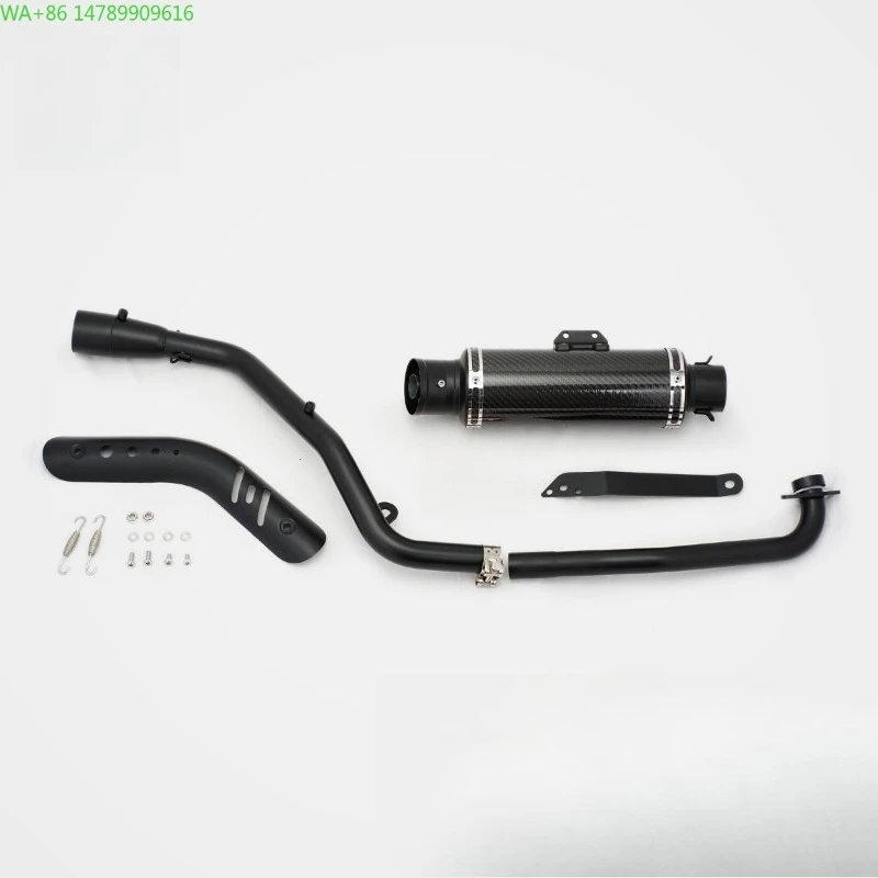 

Full-Size Custom Motorcycle ExhaustRS Modified PG-1 Special Full-section Medium Exhaust Pipe, Carbon Fiber Black Tube, Re