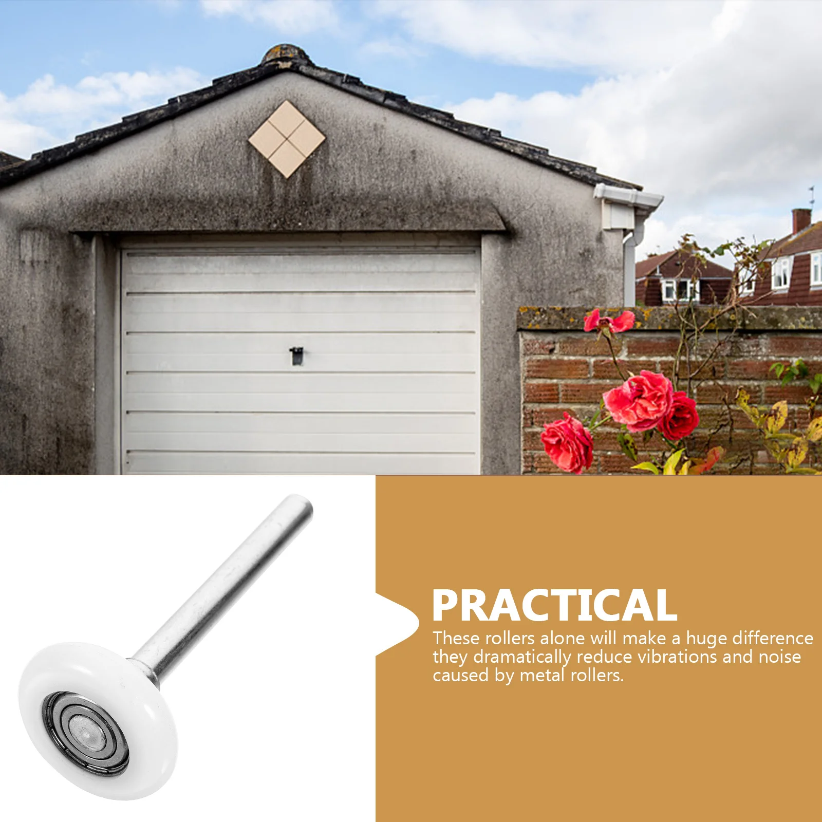 محامل كروية للباب بكرات باب المرآب 102 مم عجلات بديلة شديدة التحمل لأبواب المرآب محامل كروية من النايلون #2